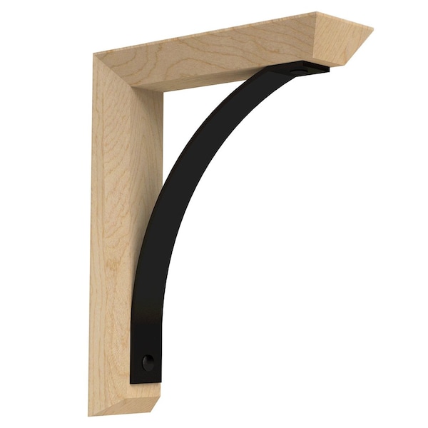 Designs Of Distinction Small Bauhaus Bracket with Flat Black Arch - Hard Maple - 01600006HMWR1