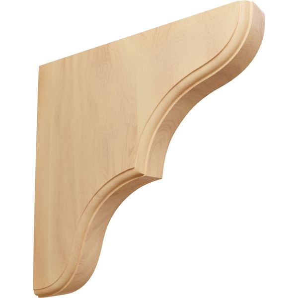 Ekena Millwork 1 3/4"W x 10"D x 10"H Stratford Wood Bracket, Red Oak - BKTW02X10X10STRO