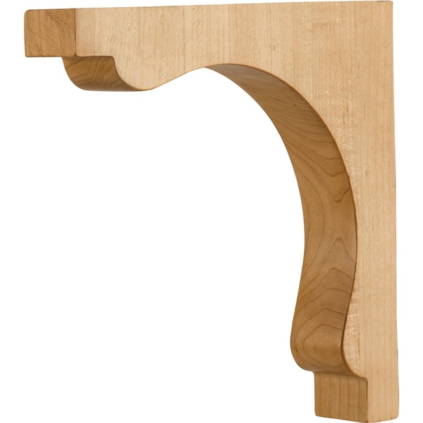 Hardware Resources 1-1/4" Wx7"Dx7"H Rubberwood Square End Corbel - COR28-1RW