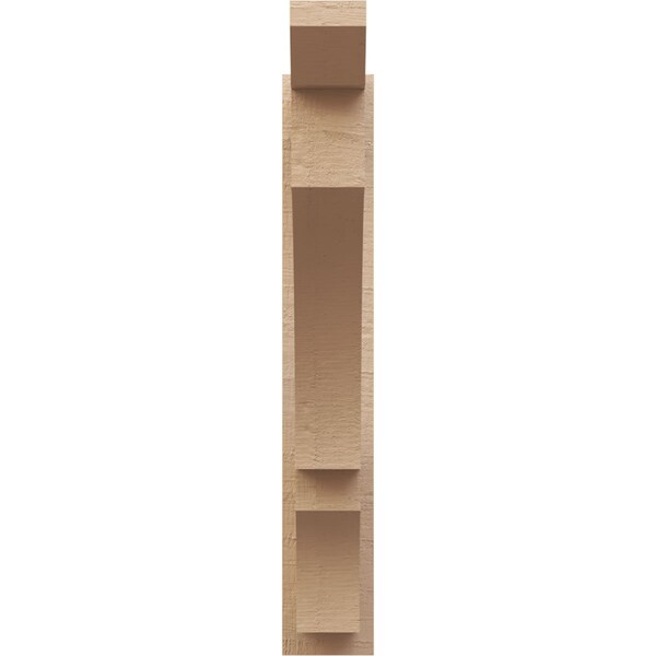 Ekena Millwork 6-in W x 26-in D x 38-in H Balboa Slat Rough Cedar Woodgrain TimberThane Outlooker, Primed Tan - OUTUR060X26X38BOA24RCPR