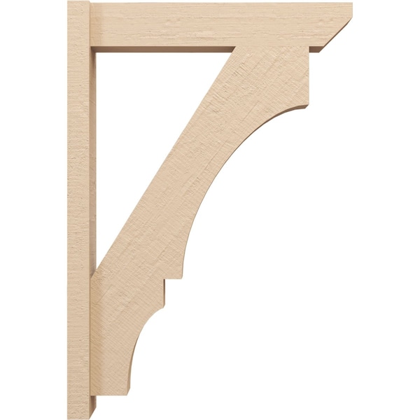 Ekena Millwork 6-in W x 26-in D x 38-in H Balboa Slat Rough Cedar Woodgrain TimberThane Outlooker, Primed Tan - OUTUR060X26X38BOA24RCPR