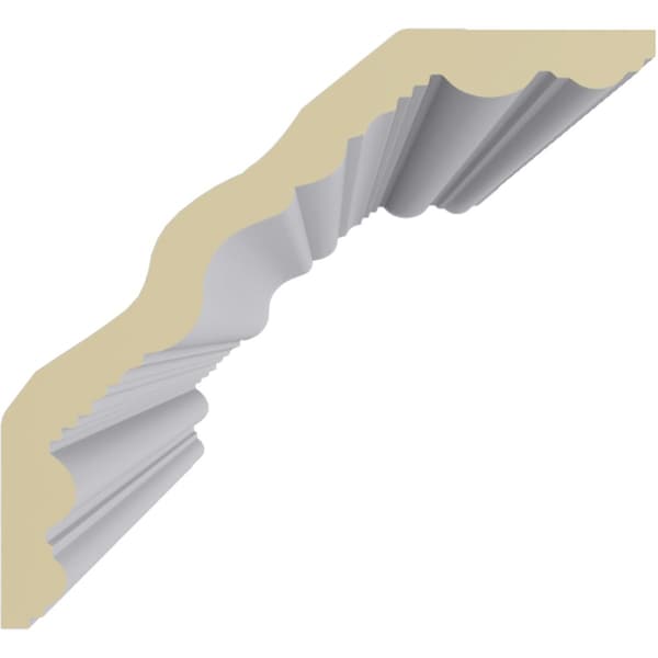 Ekena Millwork 8 1/2"H x 9 1/4"P x 12 1/2"F x 94 1/2"L Foster Cove Crown Moulding - MLD09X09X13FO