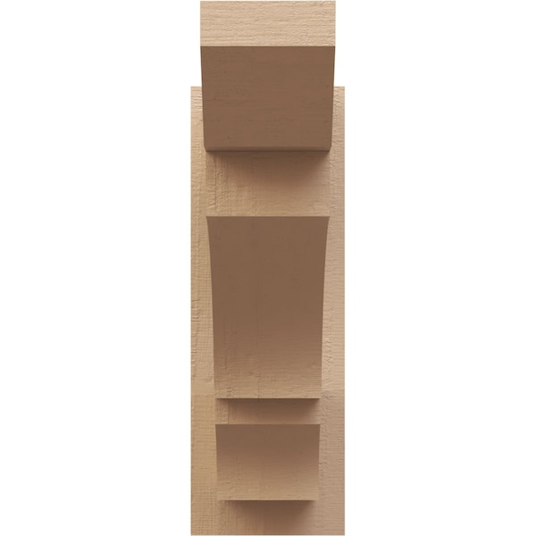 Ekena Millwork 5 1/2-in W x 16-in D x 16-in H Balboa Slat Rough Cedar Woodgrain TimberThane Outlooker, Primed Tan - OUTUR055X16X16BOA24RCPR
