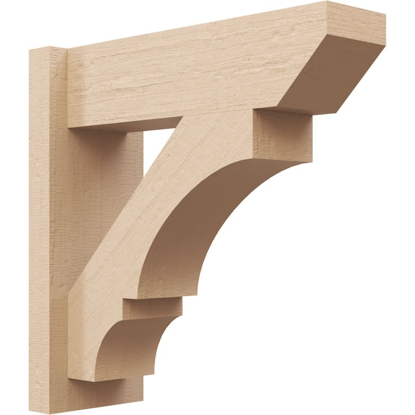 Ekena Millwork 5 1/2-in W x 16-in D x 16-in H Balboa Slat Rough Cedar Woodgrain TimberThane Outlooker, Primed Tan - OUTUR055X16X16BOA24RCPR