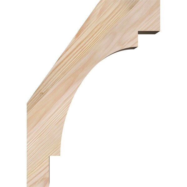 Ekena Millwork 3 1/2"W x 10"D x 14"H Merced Smooth Knee Brace, Douglas Fir - BRC04X10X14MRC00SDF