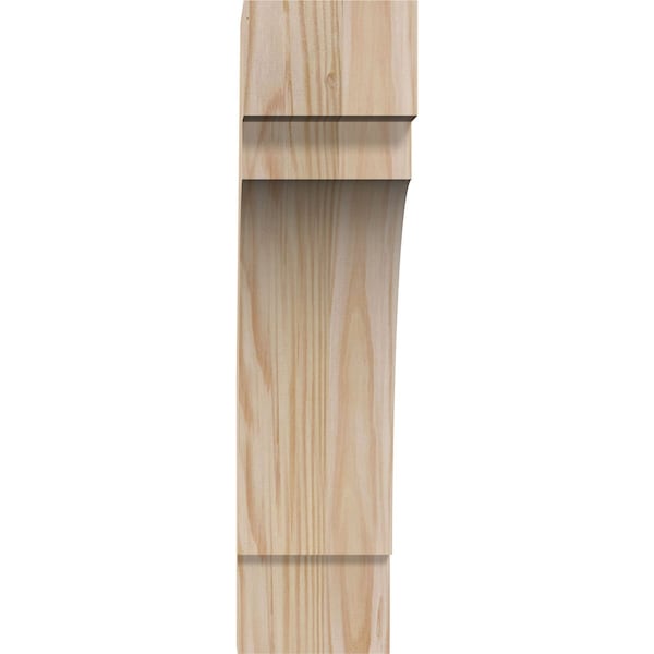 Ekena Millwork 3 1/2"W x 10"D x 14"H Merced Smooth Knee Brace, Douglas Fir - BRC04X10X14MRC00SDF