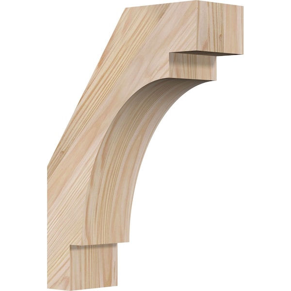 Ekena Millwork 3 1/2"W x 10"D x 14"H Merced Smooth Knee Brace, Douglas Fir - BRC04X10X14MRC00SDF