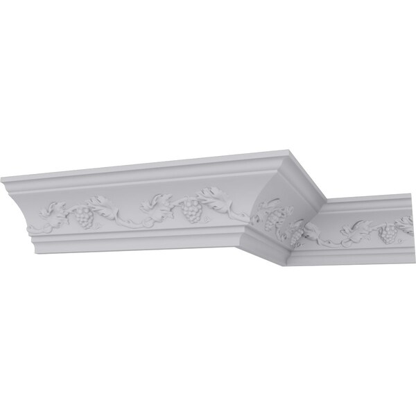 Ekena Millwork 2 3/4"H x 2 3/4"P x 3 7/8"F x 94 1/2"L Grapevine Crown Moulding - MLD03X03X04GV