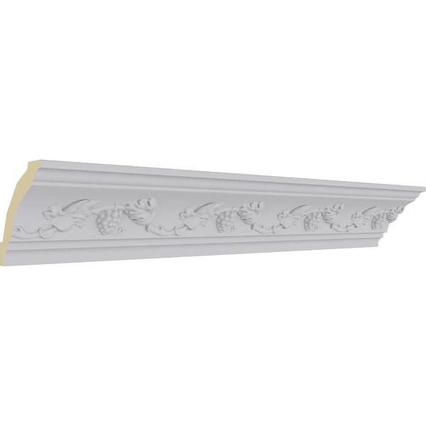 Ekena Millwork 2 3/4"H x 2 3/4"P x 3 7/8"F x 94 1/2"L Grapevine Crown Moulding - MLD03X03X04GV