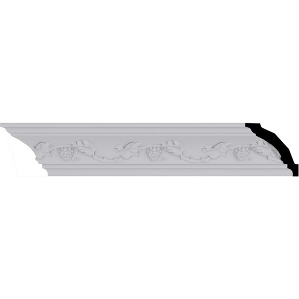 Ekena Millwork 2 3/4"H x 2 3/4"P x 3 7/8"F x 94 1/2"L Grapevine Crown Moulding - MLD03X03X04GV