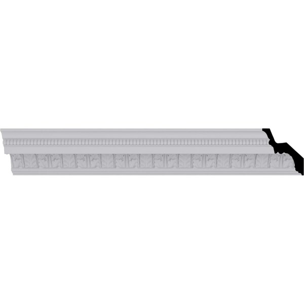Ekena Millwork 4 5/8"H x 4 1/8"P x 6 1/4"F x 94 1/2"L Helene Leaf Crown Moulding - MLD04X04X06HE