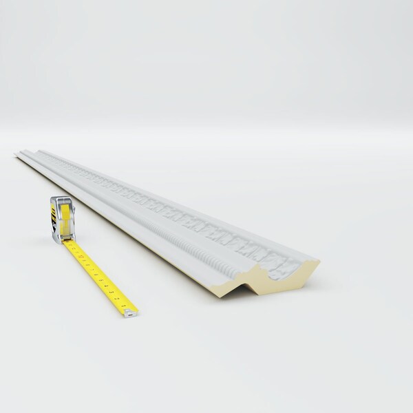 Ekena Millwork 4 5/8"H x 4 1/8"P x 6 1/4"F x 94 1/2"L Helene Leaf Crown Moulding - MLD04X04X06HE