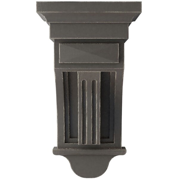 Ekena Millwork 5 1/2"W x 5 1/2"D x 10"H Raised Fluting Wood Vintage Decor Corbel, Reclaimed Grey - CORWD05X05X10RAGY