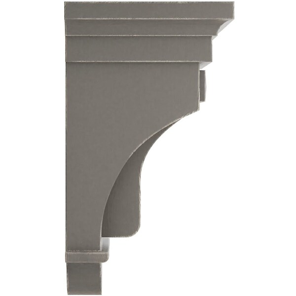 Ekena Millwork 5 1/2"W x 5 1/2"D x 10"H Raised Fluting Wood Vintage Decor Corbel, Reclaimed Grey - CORWD05X05X10RAGY