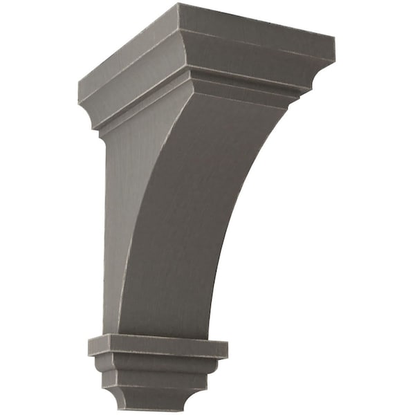 Ekena Millwork 5"W x 5 3/4"D x 10"H Medium Jefferson Wood Vintage Decor Corbel, Reclaimed Grey - CORWD05X05X10JEGY