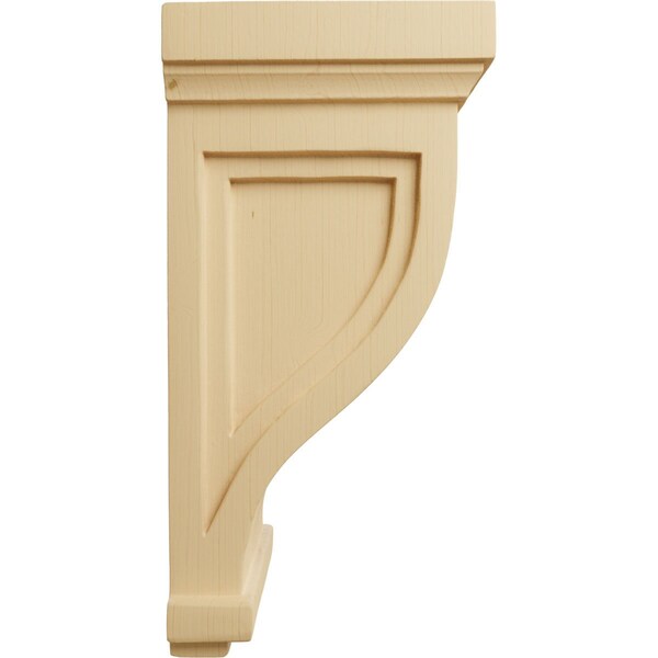 Ekena Millwork 4 3/4"W x 5"D x 10"H Traditional Recessed Corbel, Alder - COR04X05X10TRAL