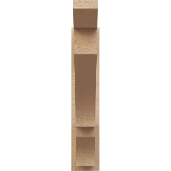 Ekena Millwork 5 1/2-in W x 28-in D x 28-in H Balboa Slat Rough Cedar Woodgrain TimberThane Outlooker, Primed Tan - OUTUR055X28X28BOA24RCPR