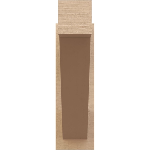 Ekena Millwork 6-in W x 14-in D x 22-in H Trad Block Rough Cedar Woodgrain TimberThane Outlooker, Primed Tan - OUTUR060X14X22TRA44RCPR