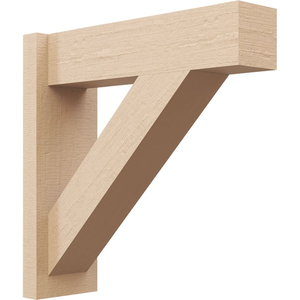 Ekena Millwork 6-in W x 14-in D x 22-in H Trad Block Rough Cedar Woodgrain TimberThane Outlooker, Primed Tan - OUTUR060X14X22TRA44RCPR