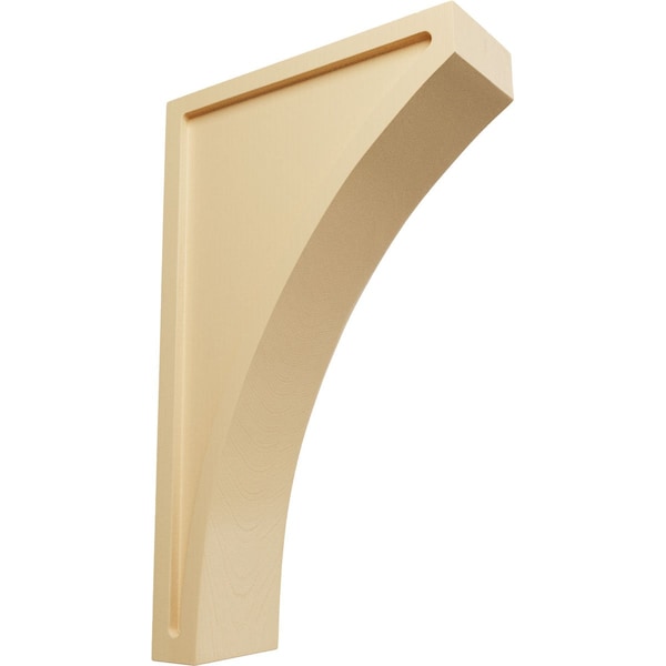 Ekena Millwork 3"W x 8 1/2"D x 14"H Jumbo Lawson Wood Corbel, Maple - CORW03X08X14LWMA