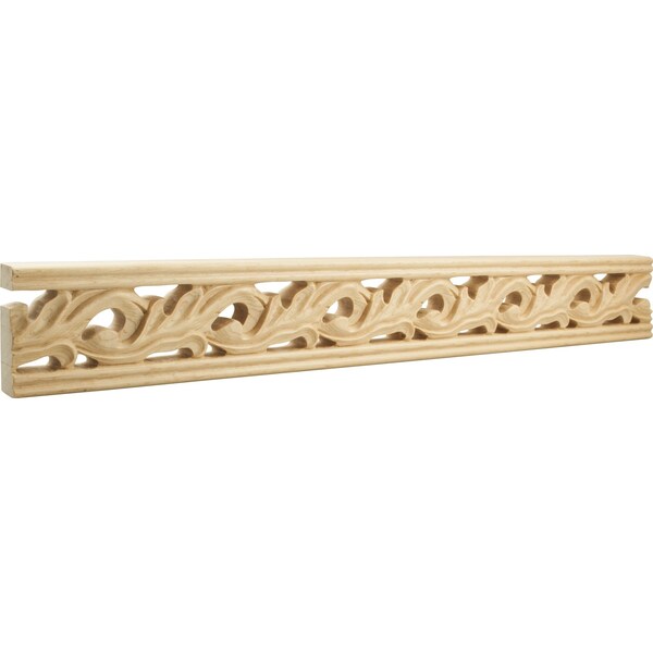Hardware Resources Basswood, 96" L, 3-1/8" H, Unfinished - HCM09BW