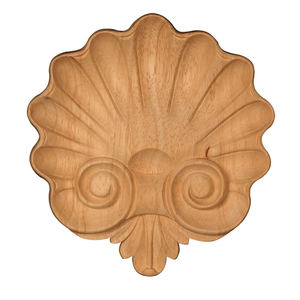 Osborne Wood Products 8 x 7 3/8 x 1 Shell Center in Rubberwood (paintgrade)</smal - 891807RW