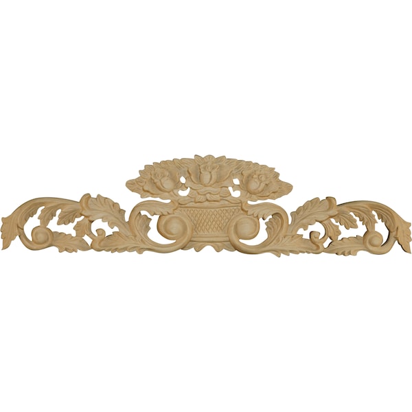 Osborne Wood Products 16 x 4 x 7/8 Rose Small Applique in Black Walnut - 7301W