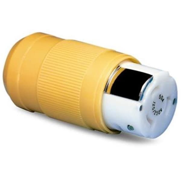 Marinco 6364CRV Conector hembra de 50 amperes; Amarillo - M1D-6364CRV