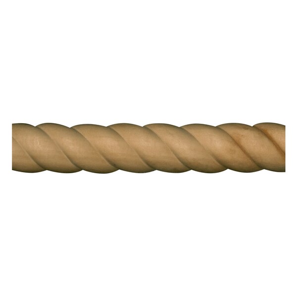 Osborne Wood Products 1 1/4 x 1/2 x 96 1 1/4" Half Round Rope Moulding in Beech - 891425BCH