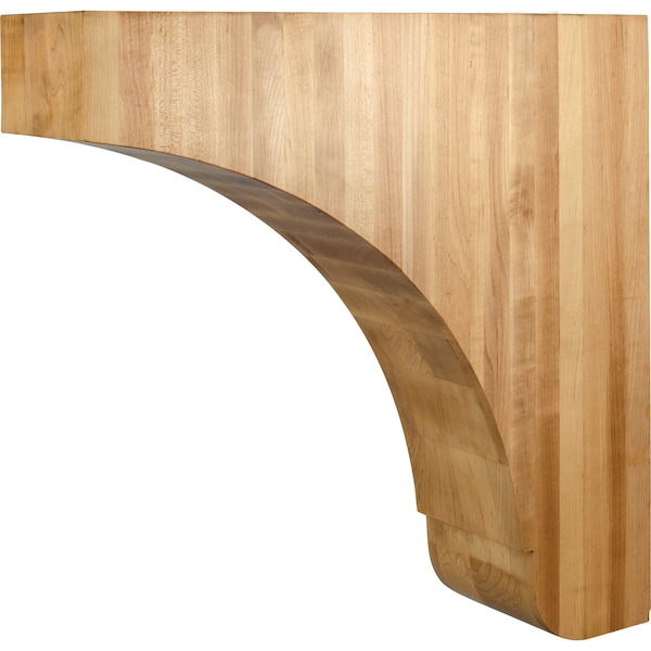 Hardware Resources 5" Wx18"Dx18"H Rubberwood Minimalist Corbel - COR32-3RW