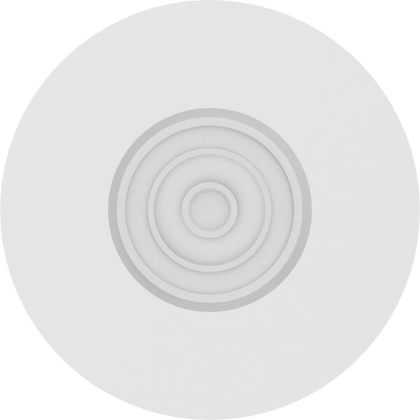 Ekena Millwork Standard Grayson Bullseye Rosette with Square Edge, 7"W x 7"H x 1/2"P - ROSP070X070X050GRY02