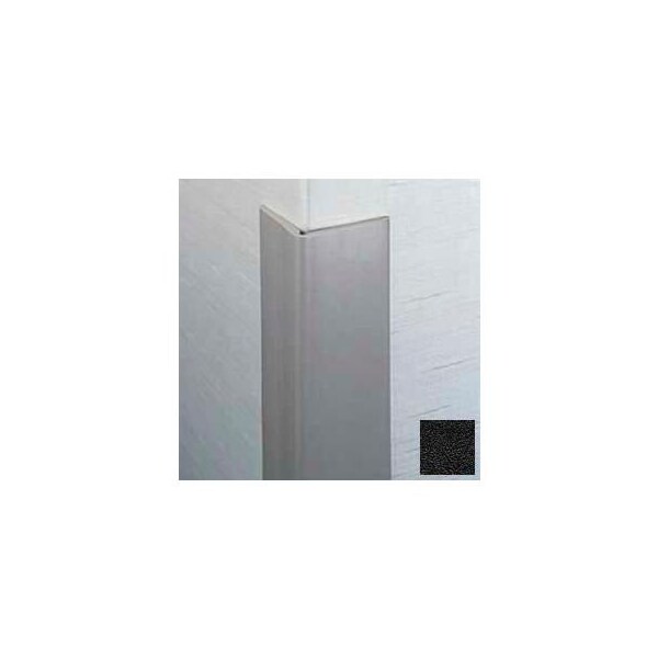 Pawling Flexible Vinyl Corner Guard, 2-1/2" Wings, 3/16" Radius, 4'H, Black, Heavy Duty Flexible Vinyl - CG-3-4-1