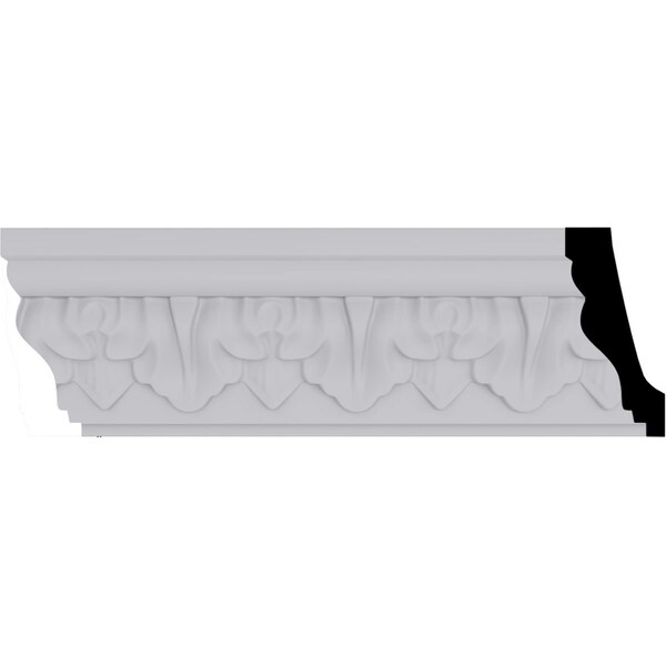 Ekena Millwork 2 5/8"H x 1 1/4"P x 2 7/8"F x 94 1/2"L Ashur Leaf Crown Moulding - MLD02X01X02AS