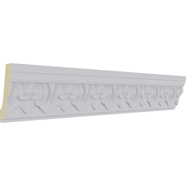 Ekena Millwork 2 5/8"H x 1 1/4"P x 2 7/8"F x 94 1/2"L Ashur Leaf Crown Moulding - MLD02X01X02AS