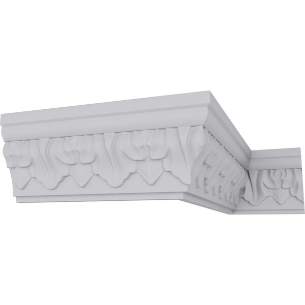 Ekena Millwork 2 5/8"H x 1 1/4"P x 2 7/8"F x 94 1/2"L Ashur Leaf Crown Moulding - MLD02X01X02AS