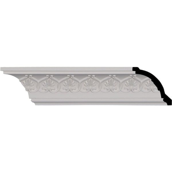 Ekena Millwork SAMPLE - 3"H x 3"P x 4 1/4"F x 12"L, (1 3/4" Repeat), Rachelle Crown Moulding - SAMPLE-MLD03X03X04RH