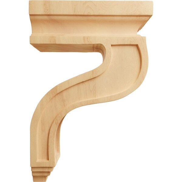Ekena Millwork 3 1/2"W x 7 1/4"D x 11"H Hollow Back Corbel, Red Oak - COR03X07X11HARO