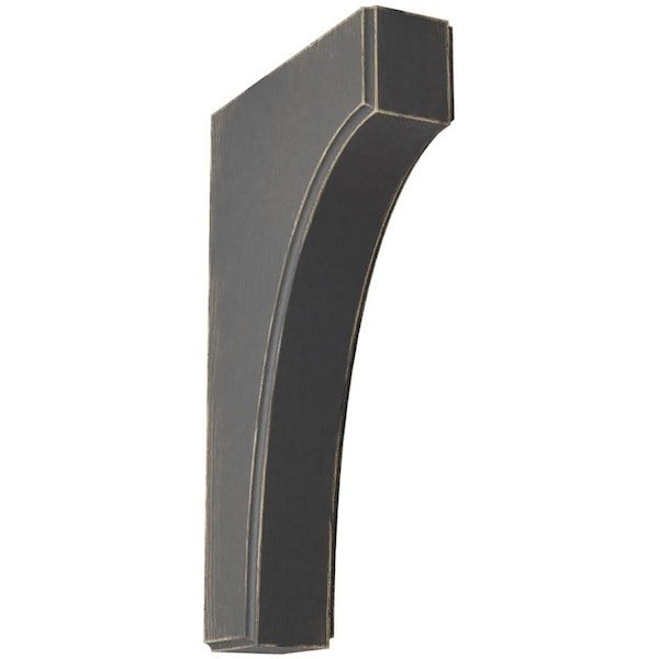 Ekena Millwork 1 3/4"W x 6"D x 10"H Clarksville Wood Vintage Decor Bracket, Black - BKTWD02X06X10CVBL
