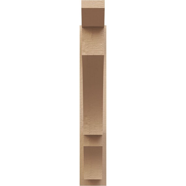 Ekena Millwork 6-in W x 30-in D x 36-in H Balboa Slat Rough Cedar Woodgrain TimberThane Outlooker, Primed Tan - OUTUR060X30X36BOA24RCPR