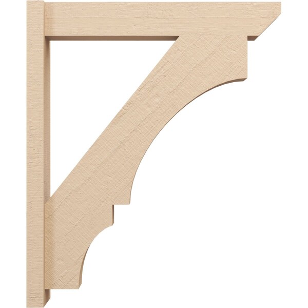 Ekena Millwork 6-in W x 30-in D x 36-in H Balboa Slat Rough Cedar Woodgrain TimberThane Outlooker, Primed Tan - OUTUR060X30X36BOA24RCPR