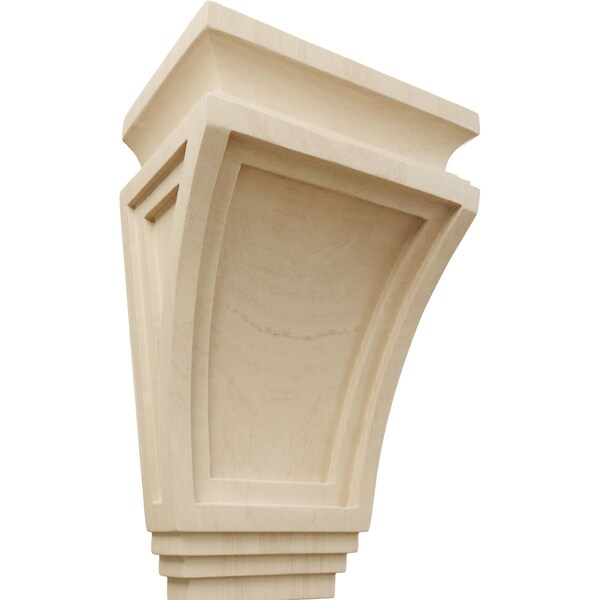 Ekena Millwork 6"W x 4"D x 9"H Arts and Crafts Corbel, Rubberwood - COR06X04X09ARRW