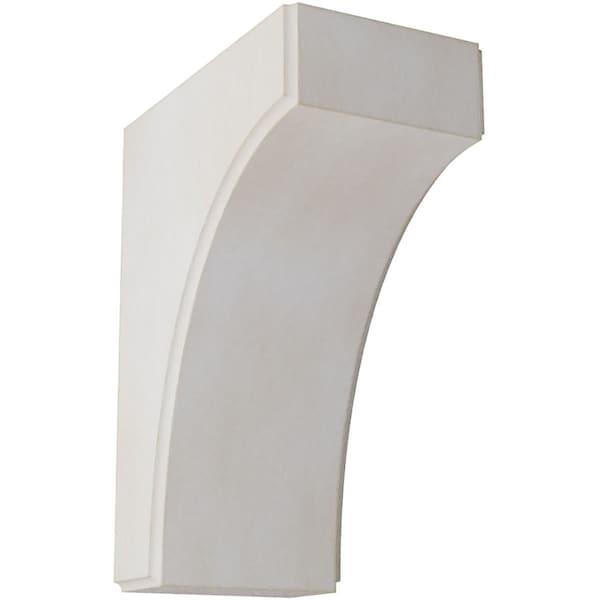 Ekena Millwork 3 1/2"W x 6"D x 8"H Clarksville Wood Vintage Decor Bracket, Chalk Dust White - BKTWD04X06X08CVWH