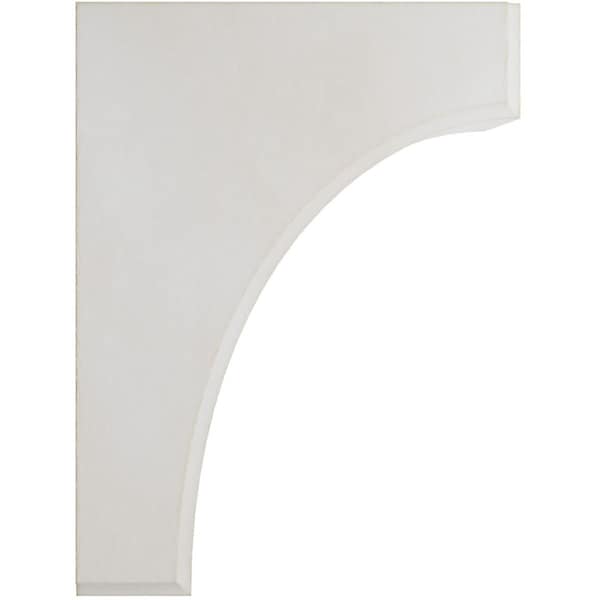 Ekena Millwork 3 1/2"W x 6"D x 8"H Clarksville Wood Vintage Decor Bracket, Chalk Dust White - BKTWD04X06X08CVWH