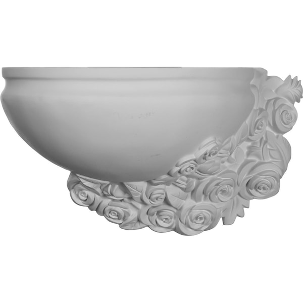 Ekena Millwork 17 3/4"W  x 10 1/4"H x 8 1/4"P Rose Right Wall Sconce - SCO17X10X08RO-R