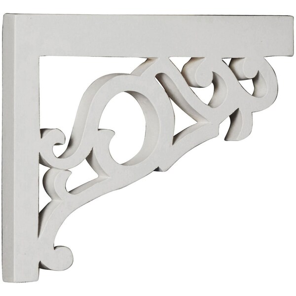 Ekena Millwork 8 3/4"W x 7 1/8"H x 3/4"D Victorian Stair Brackets, Right - SB09X07VI-R