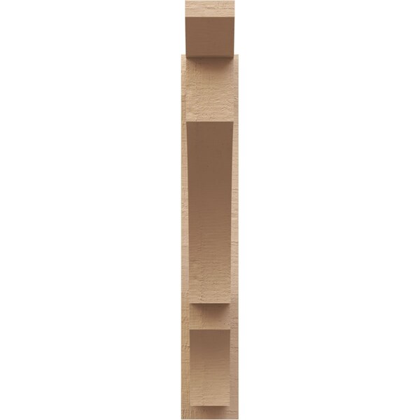 Ekena Millwork 6-in W x 30-in D x 38-in H Balboa Slat Rough Cedar Woodgrain TimberThane Outlooker, Primed Tan - OUTUR060X30X38BOA24RCPR