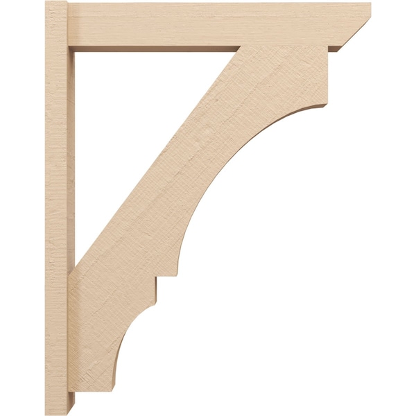 Ekena Millwork 6-in W x 30-in D x 38-in H Balboa Slat Rough Cedar Woodgrain TimberThane Outlooker, Primed Tan - OUTUR060X30X38BOA24RCPR