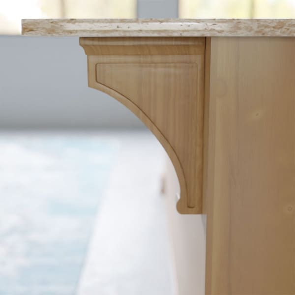 Ekena Millwork 2 1/2"W x 8"D x 12"H Extra Large Gomez Wood Bracket, Cherry - BKTW02X08X12GOCH