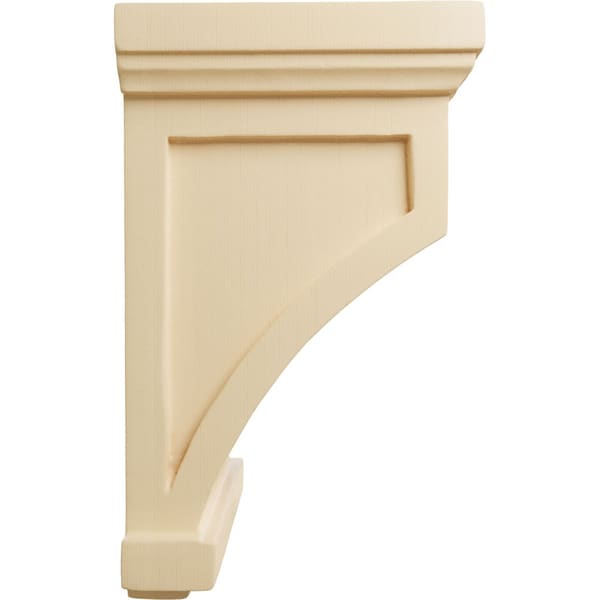 Ekena Millwork 4 1/4"W x 4 1/4"D x 7"H Fluted Mission Corbel, Maple - COR04X04X07FLMA
