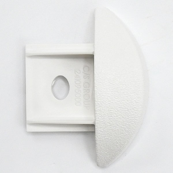 Acrovyn End Cap, PETG, White, 3/4 in L, 2 1/4 in H - FR225CAP949N